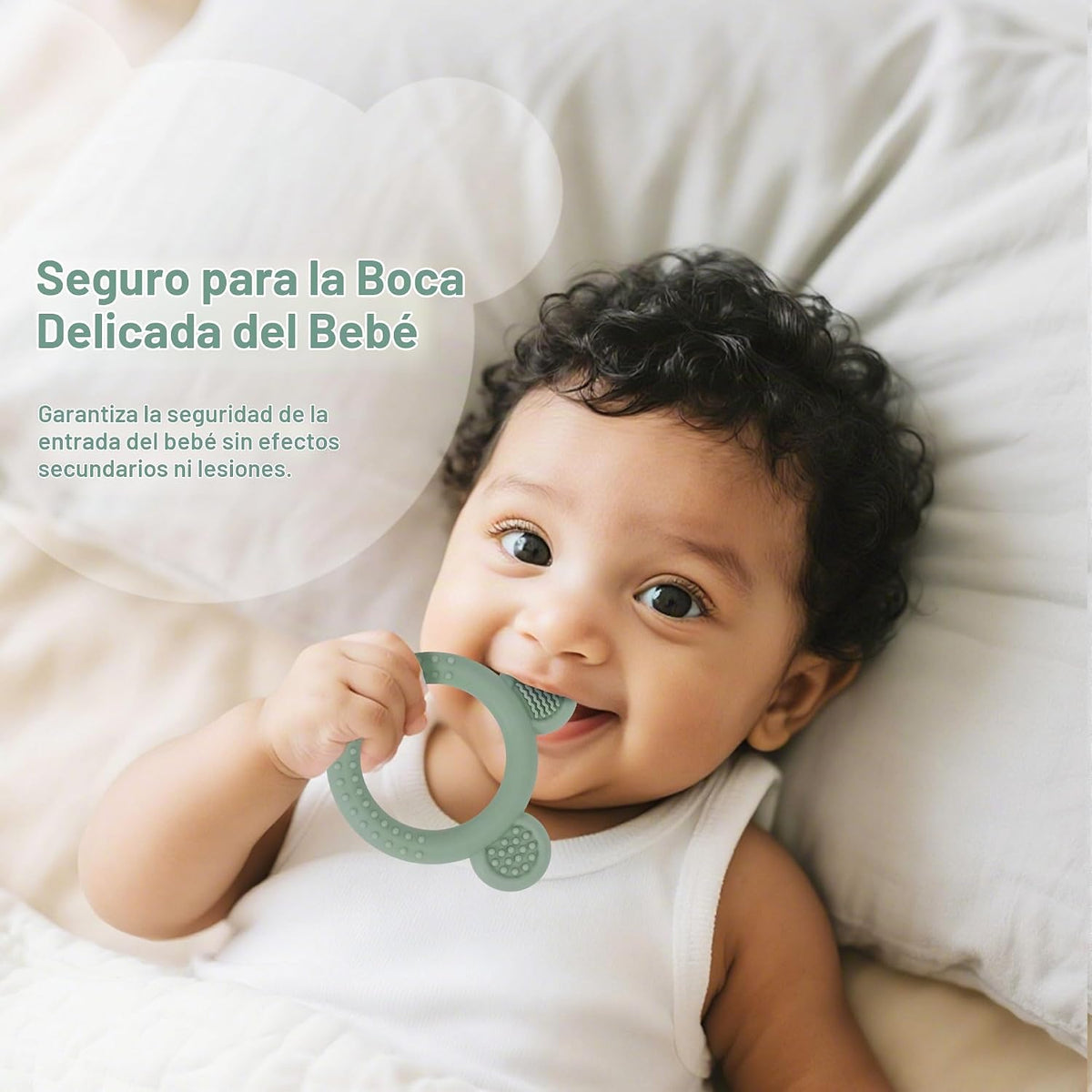 Eascrozn Paquete de 3 Juguetes de Dentición para Bebés, Mordedores...