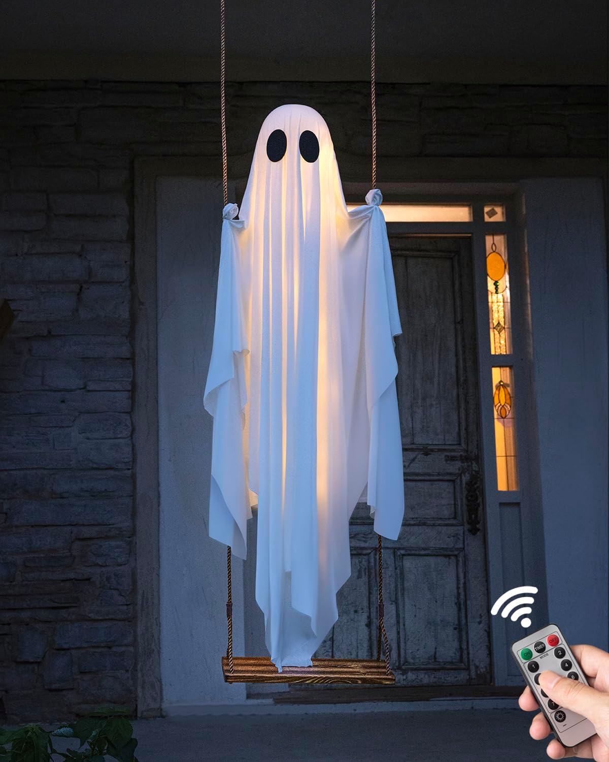 MERKYO Decoraciones de Halloween al Aire Libre - Fantasma Colgante...