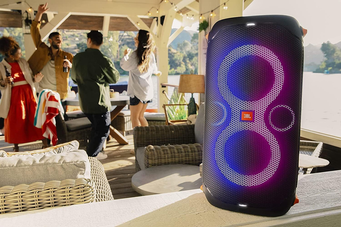 JBL PartyBox 110 - Altavoz portátil para fiestas con luces integrad...