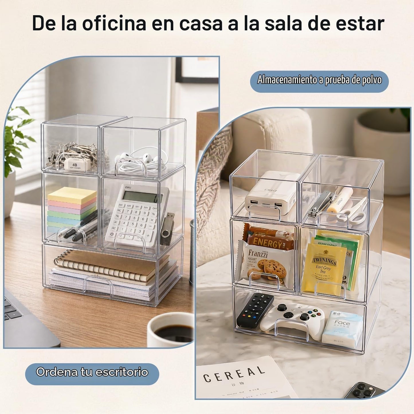 QRRICA Organizador de biberones para encimera, 5 piezas apilables d...