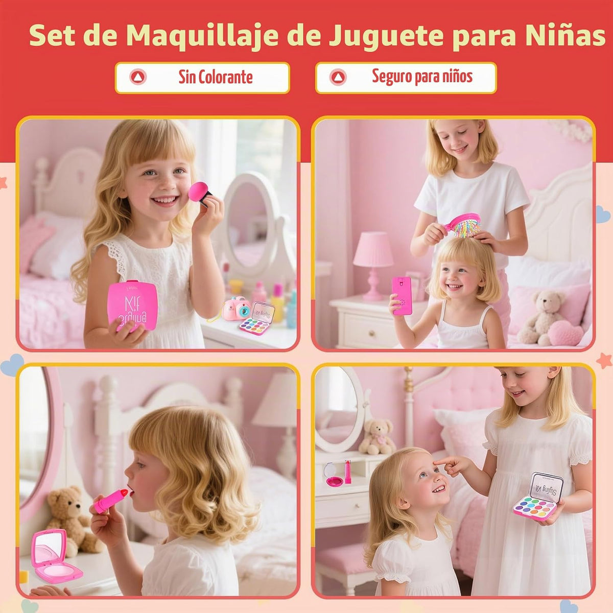 Kagenmi Bolso de Juego para Niñas Pequeñas, 39 Piezas Bolso de Niña...