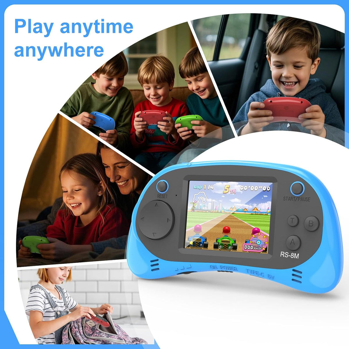 Juegos de mano para niños, videojuego retro de 16 bits con 220 jueg...