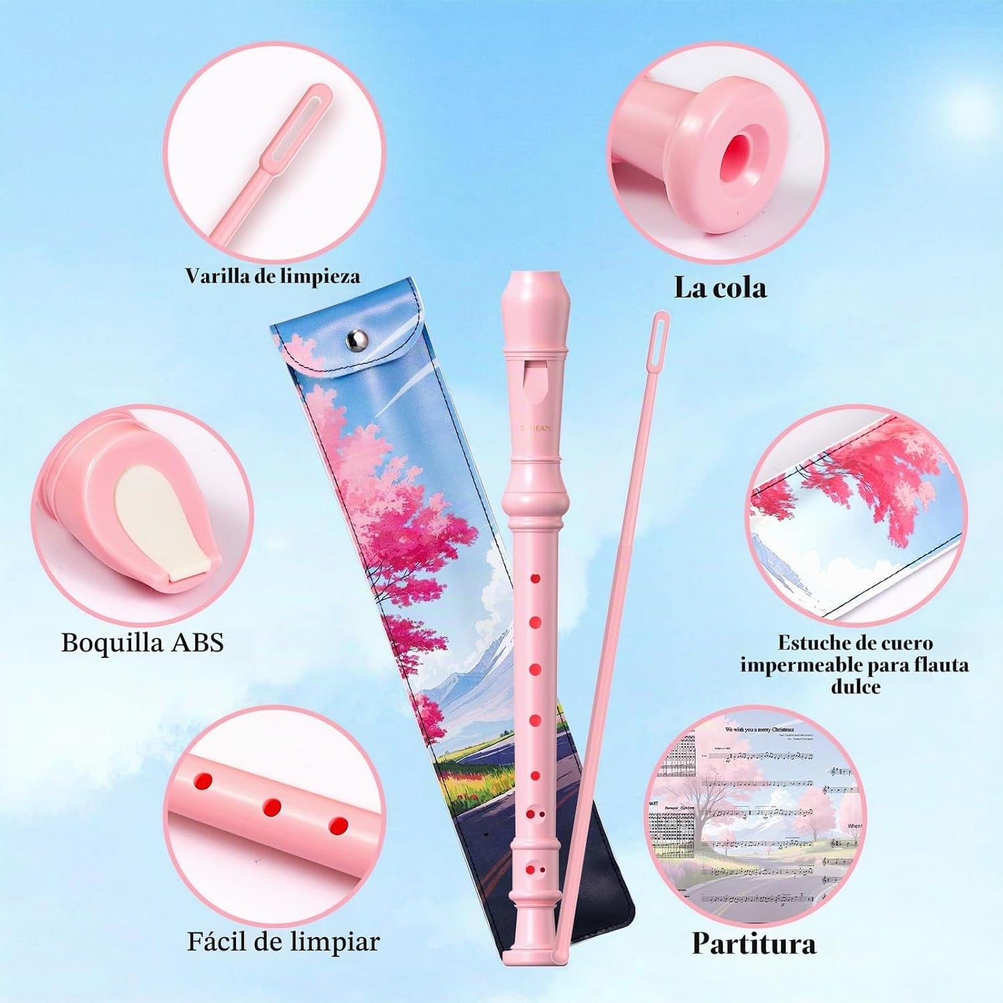 SDREAM Flauta dulce soprano para niños y adultos - Flauta grabadora...