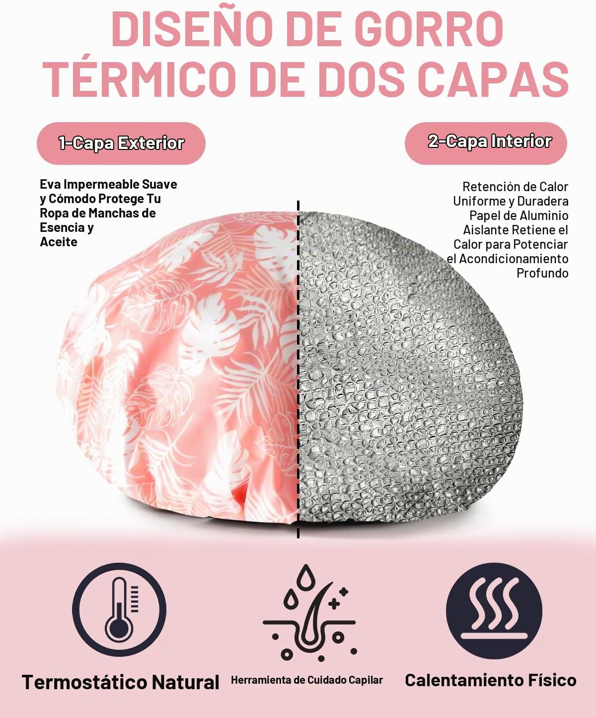 YIZIJIZI 2 tapas térmicas para el cabello de acondicionamiento prof...