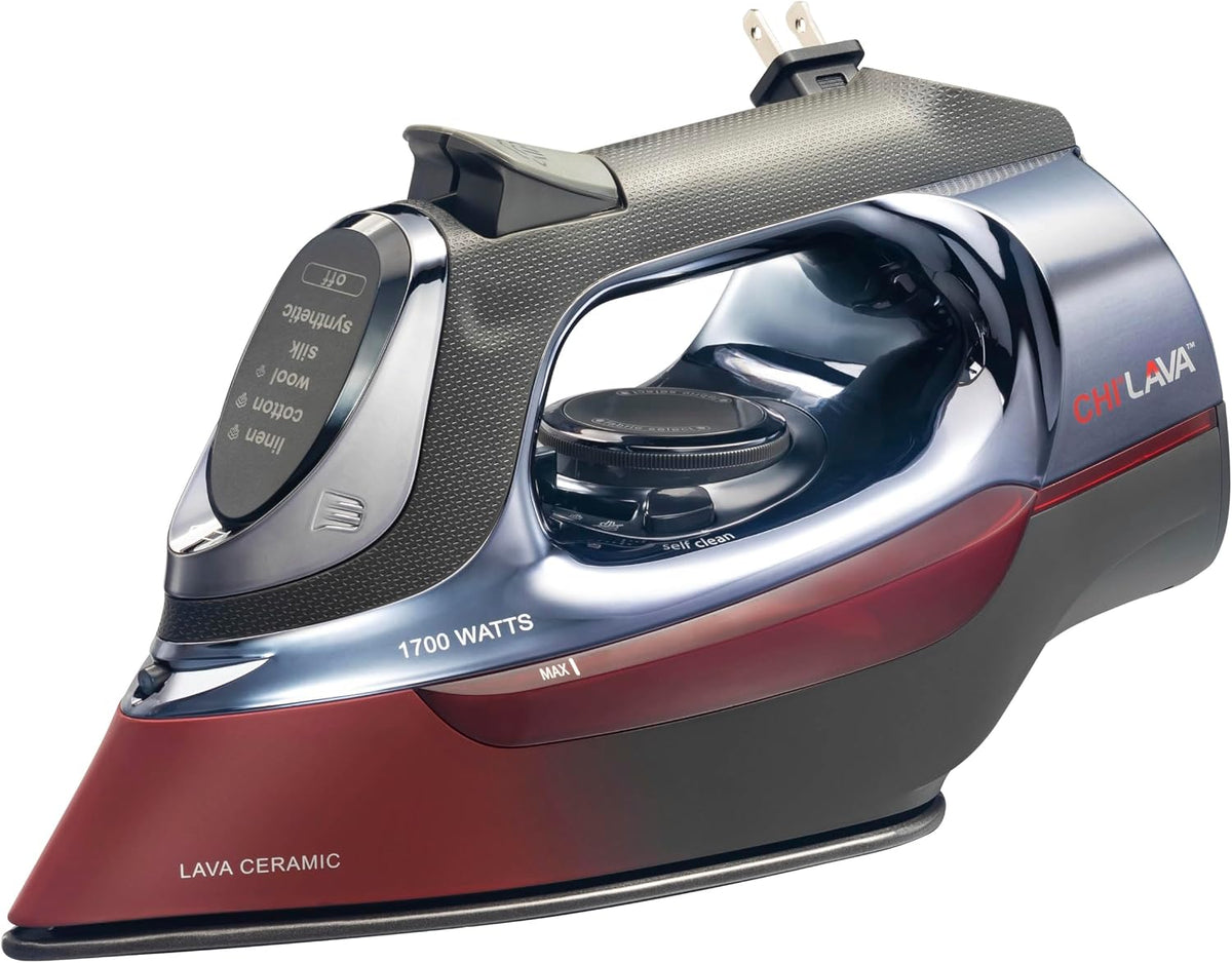 CHI Plancha de vapor para ropa con cable retráctil de 8 pies, 1700...