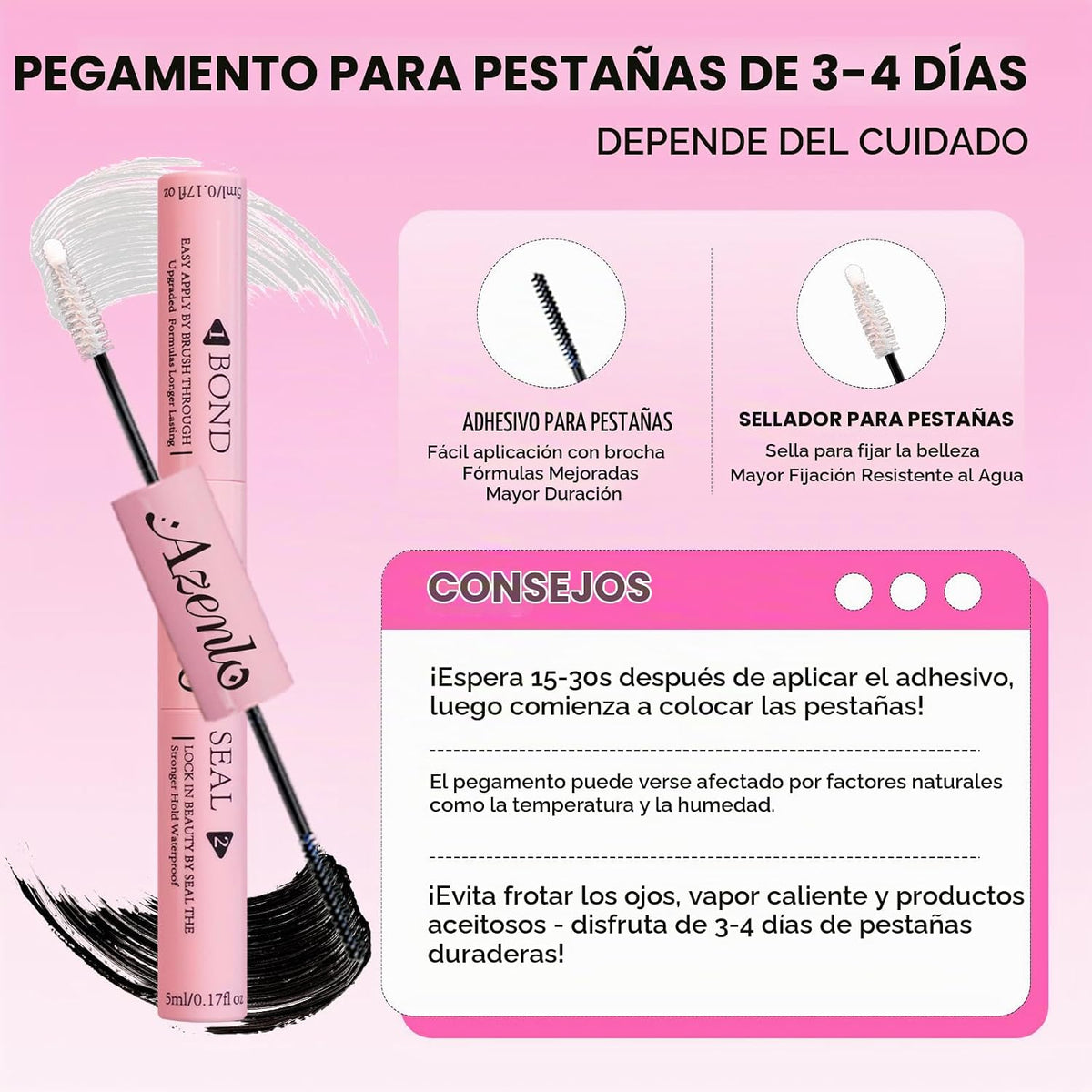 Extensiones de pestañas Azenlo 40D+60D en racimo, 240 unidades, kit...