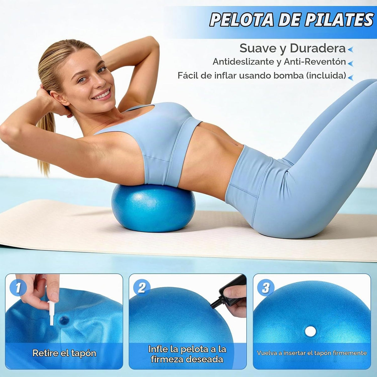 GINMIC Kit de pilates, equipo de pilates para entrenamientos en cas...