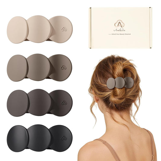 Amlaidu Pinzas de pelo planas medianas para mujer, pinzas de garra...