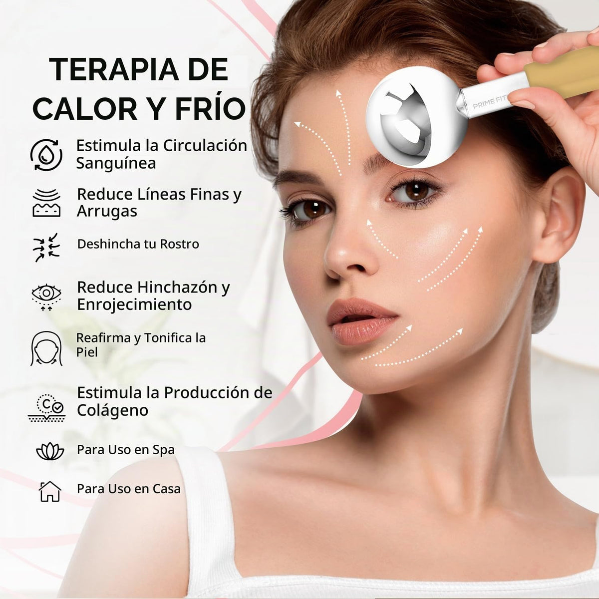 Globos de hielo para tratamientos faciales | Rodillo de enfriamient...