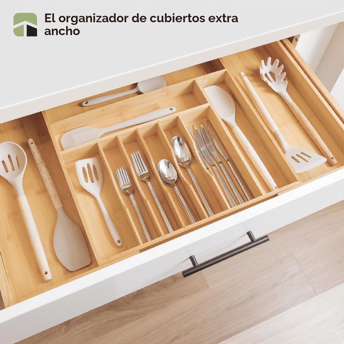 KitchenEdge - Organizador de cubiertos y utensilios de alta calidad...