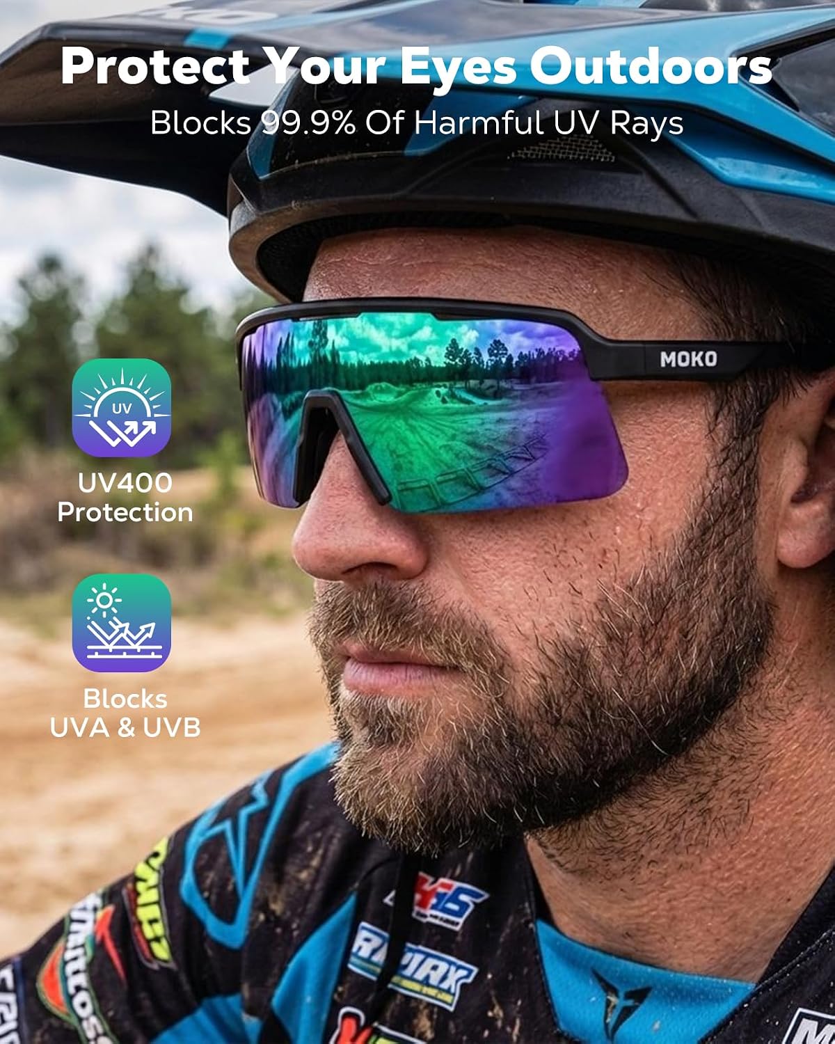 MoKo Gafas de sol polarizadas para correr para hombres y mujeres, u...