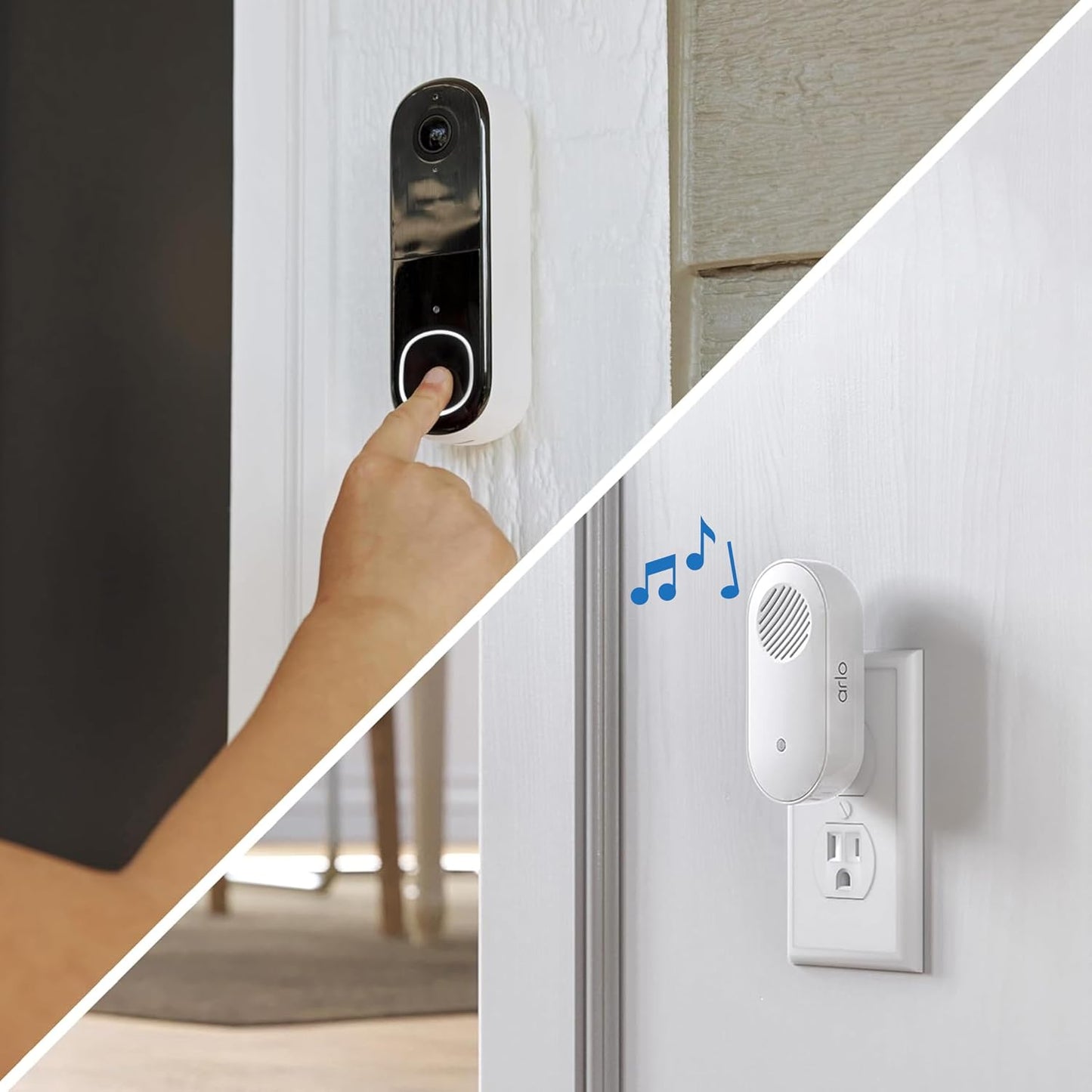 Arlo Chime 2, sirena incorporada, alertas audibles, melodías person...