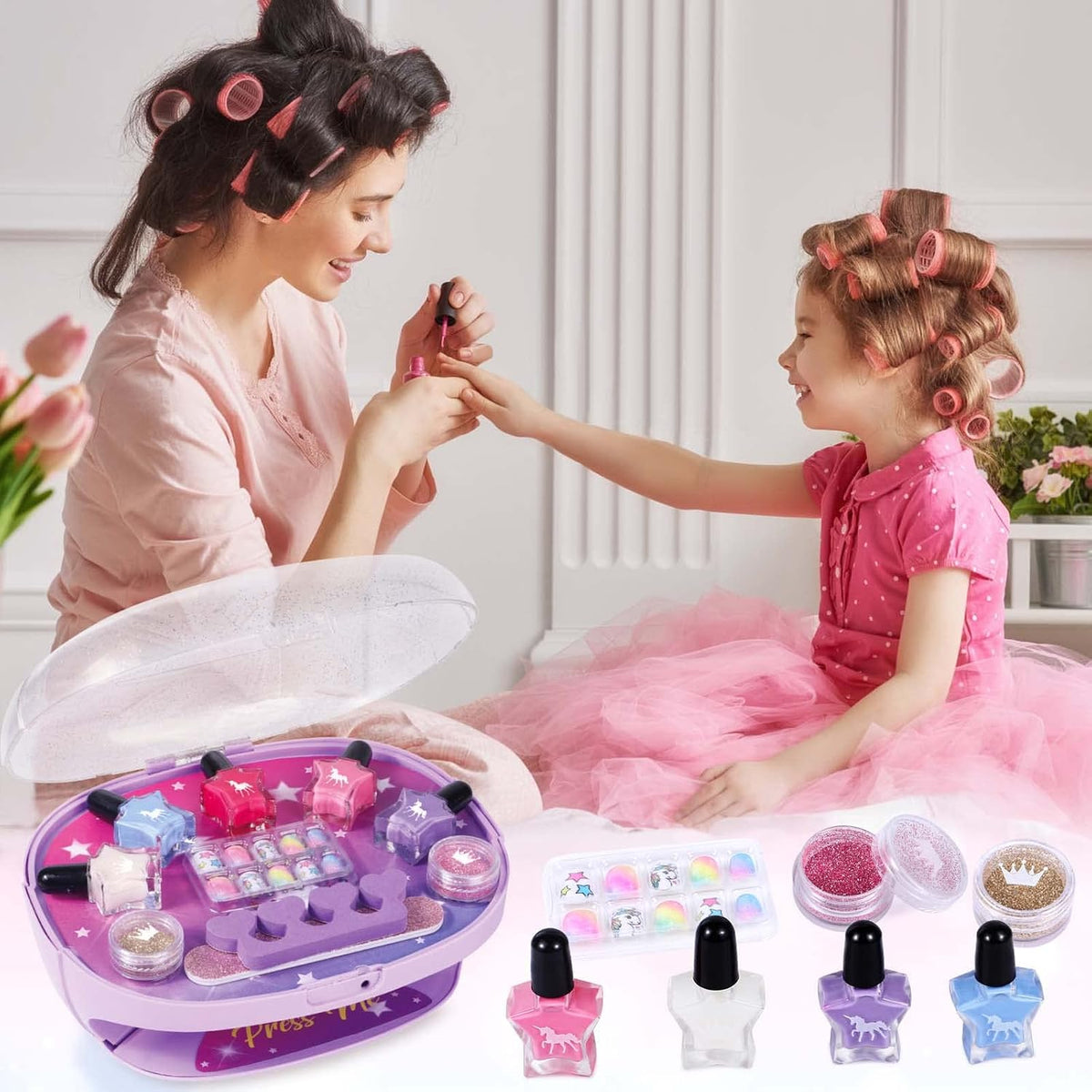 Golray Juego de Esmalte de Uñas para Niñas, Kit de Arte de Uñas Tod...