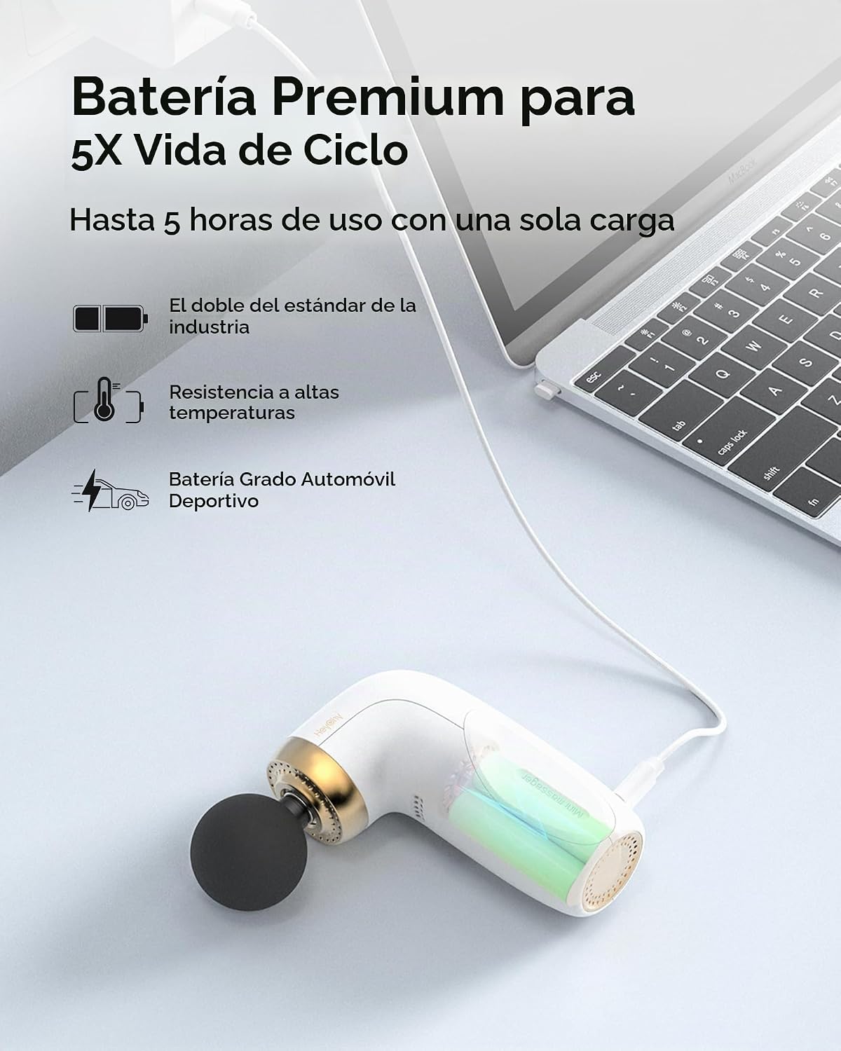 HEYCHY A1 Pistola de masaje Super Mini, masajeador de percusión par...