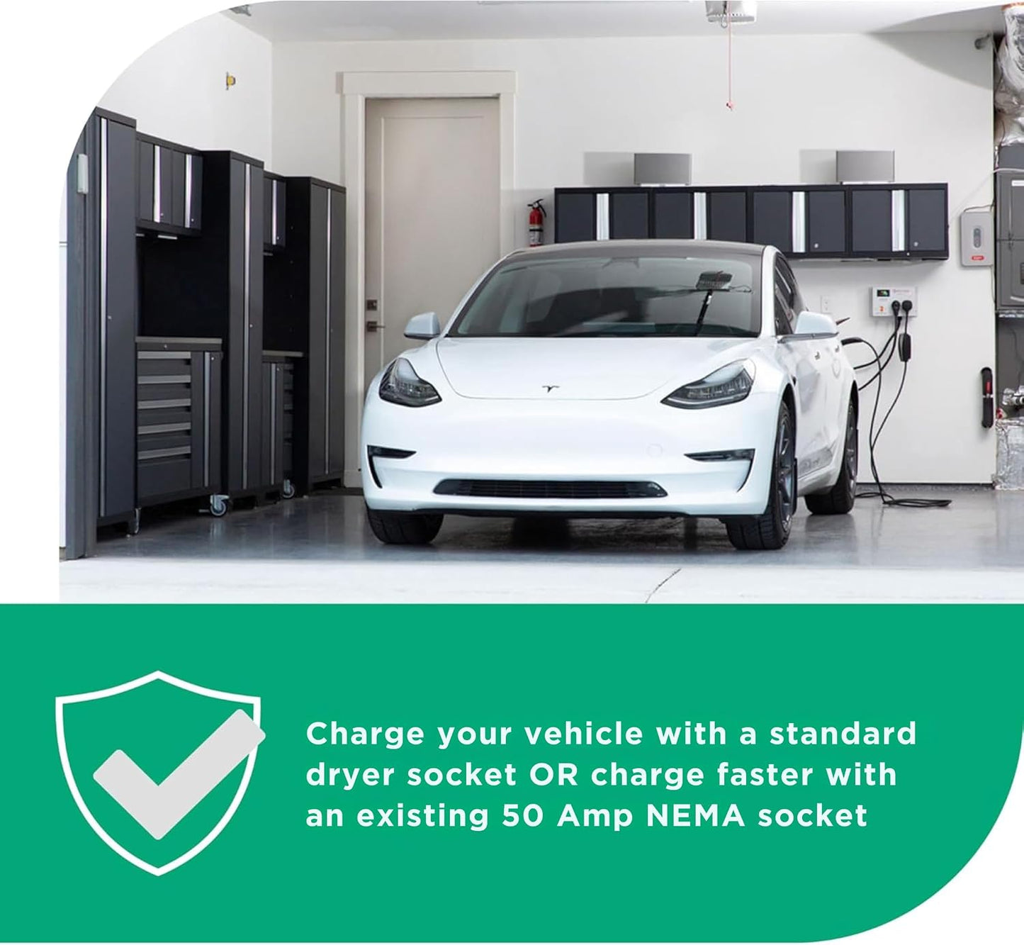 Splitvolt Cargador EV Ajustable de Nivel 2 240v, Cable de 26 pies,...