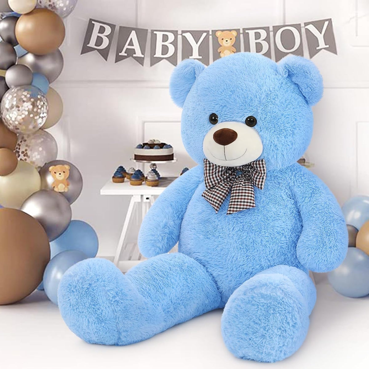MaoGoLan - Oso de peluche azul y grande de 55 pulgadas, animal de p...