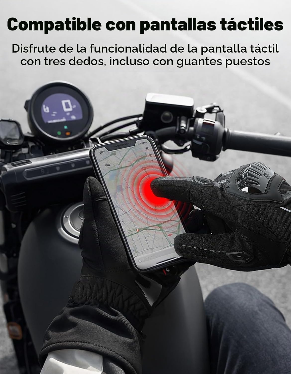 Guantes para moto, invierno, para hombres y mujeres, impermeables