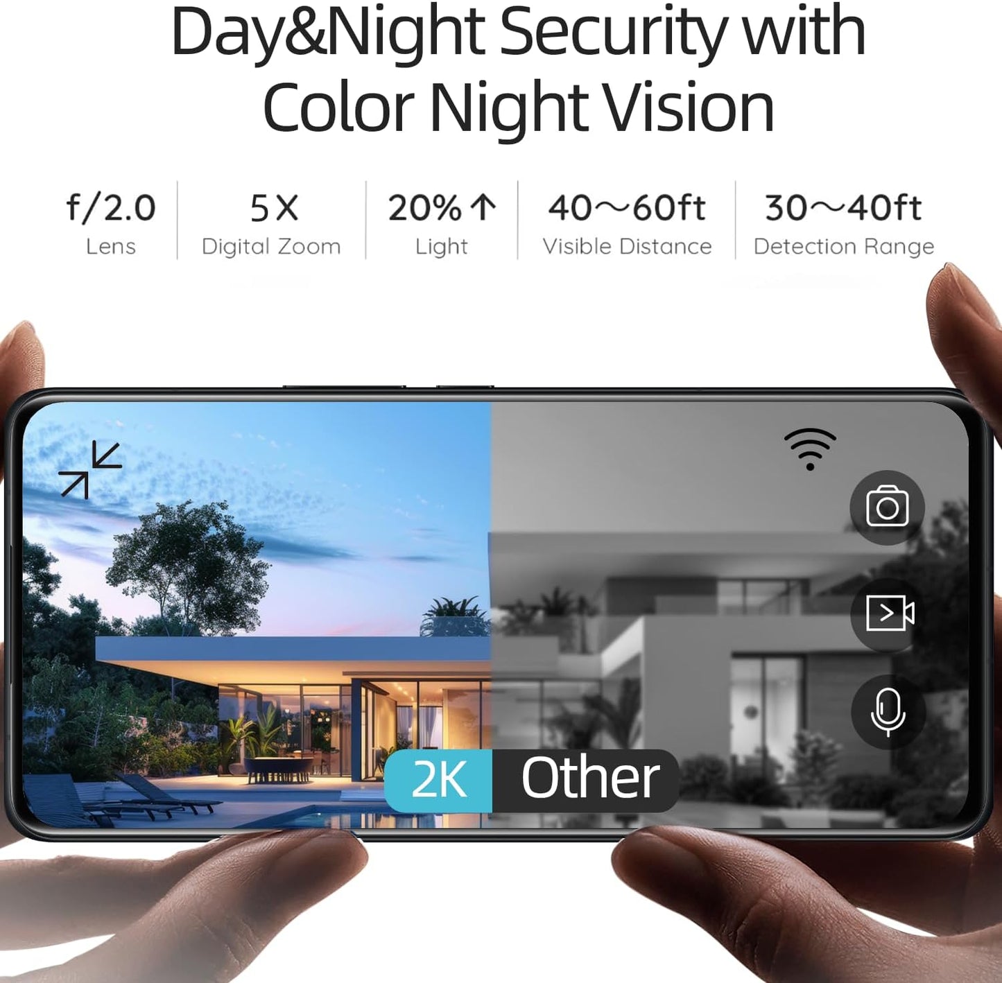 Cámaras de seguridad WiFi 5G\/2.4GHz inalámbricas para exteriores,...