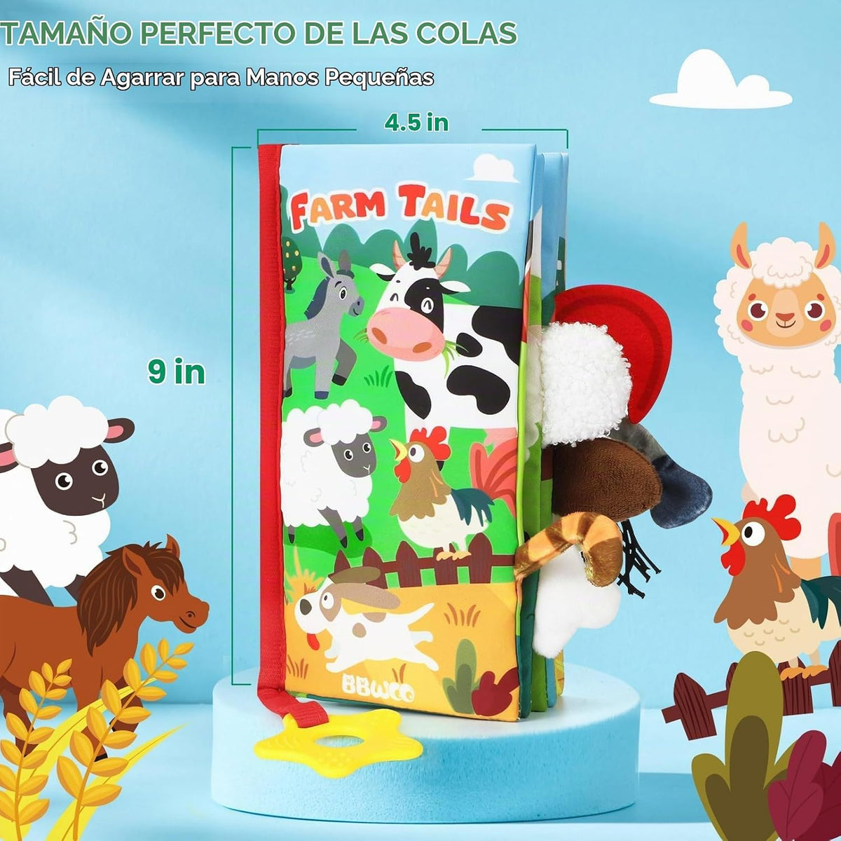 BBWOO Libro suave para bebé, juguete para bebés, regalo de ducha pa...