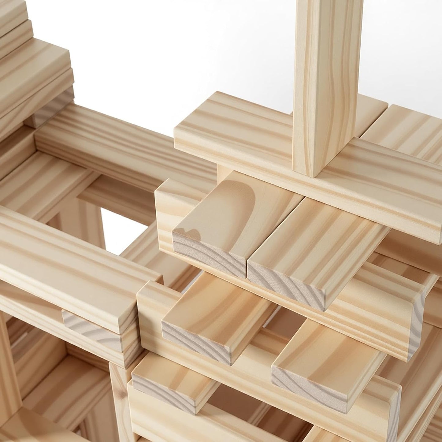 Jumbo 42 bloques de construcción de madera medianos para niños, jug...