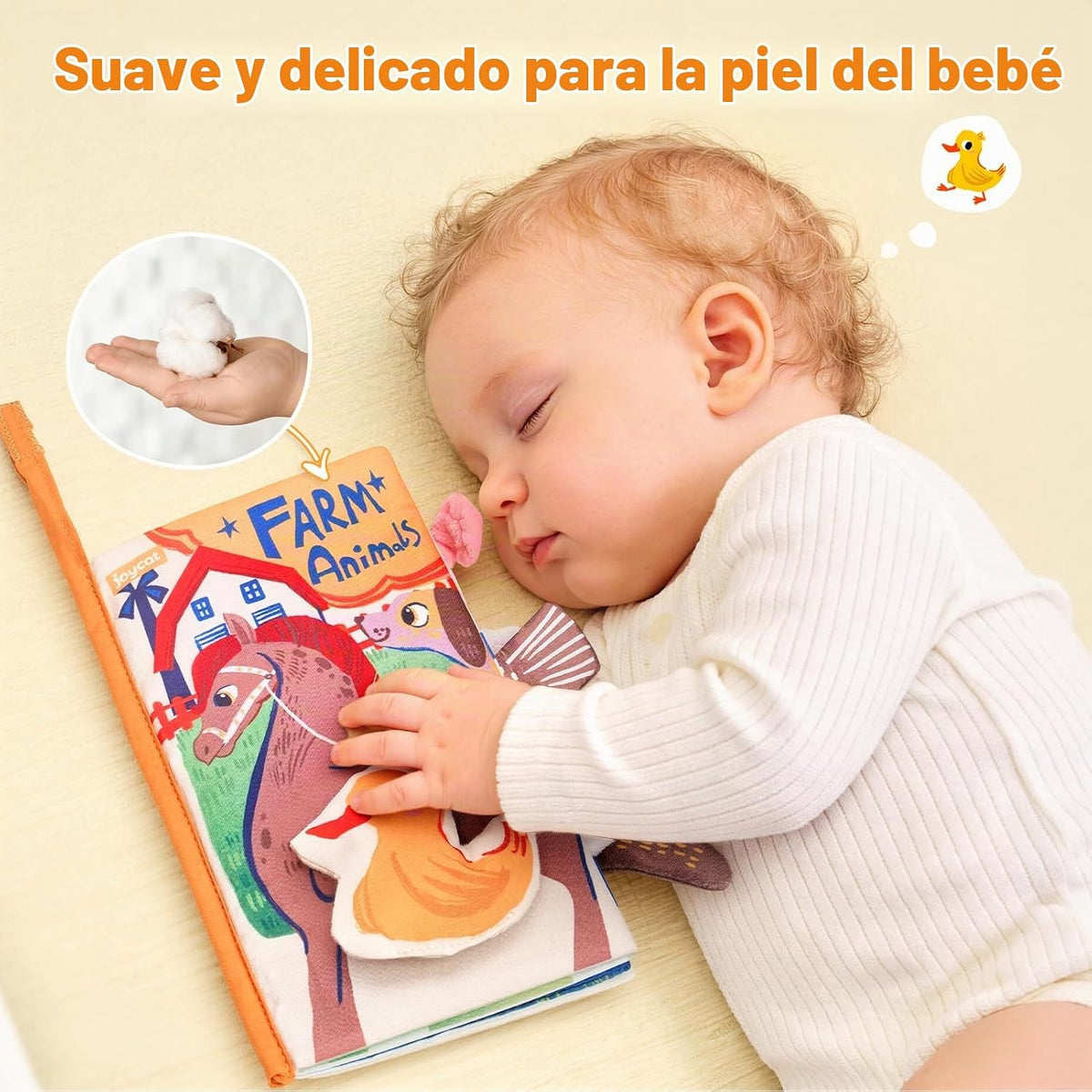 JoyCat Farm Libros de Juguetes para Bebés de 0 a 6 Meses, Libro de...