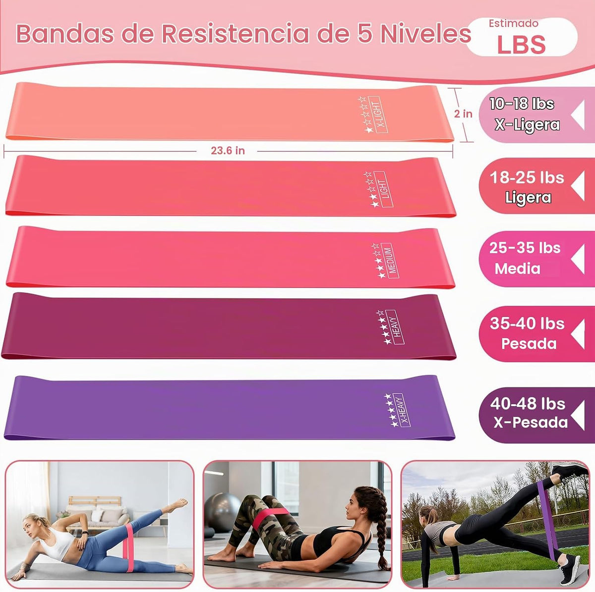 Hoedia Kit de Pilates de 17 Piezas para Mujeres, Equipo de Pilates...