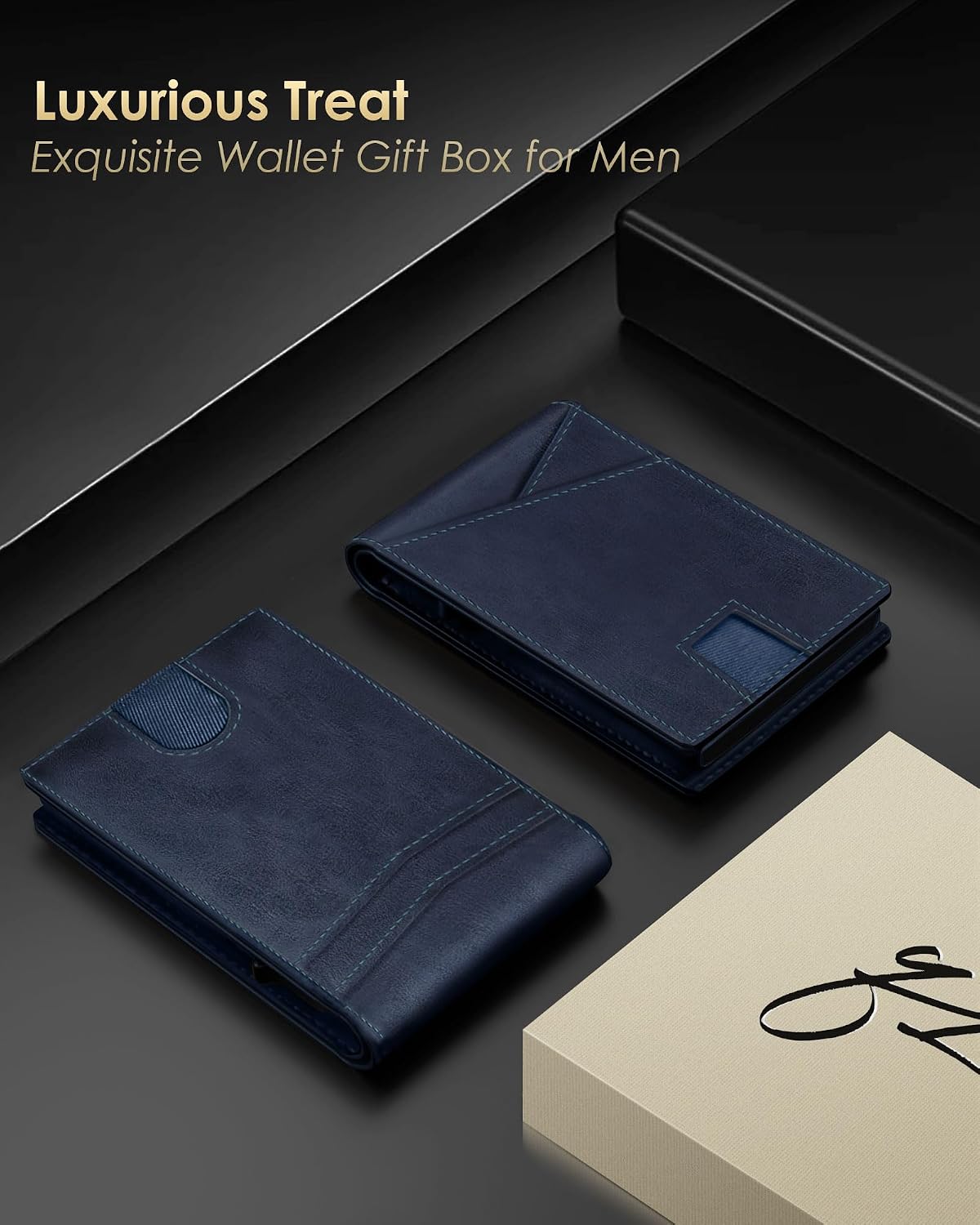 QLD Cartera minimalista para hombres \u2013 Funda delgada de alumin...