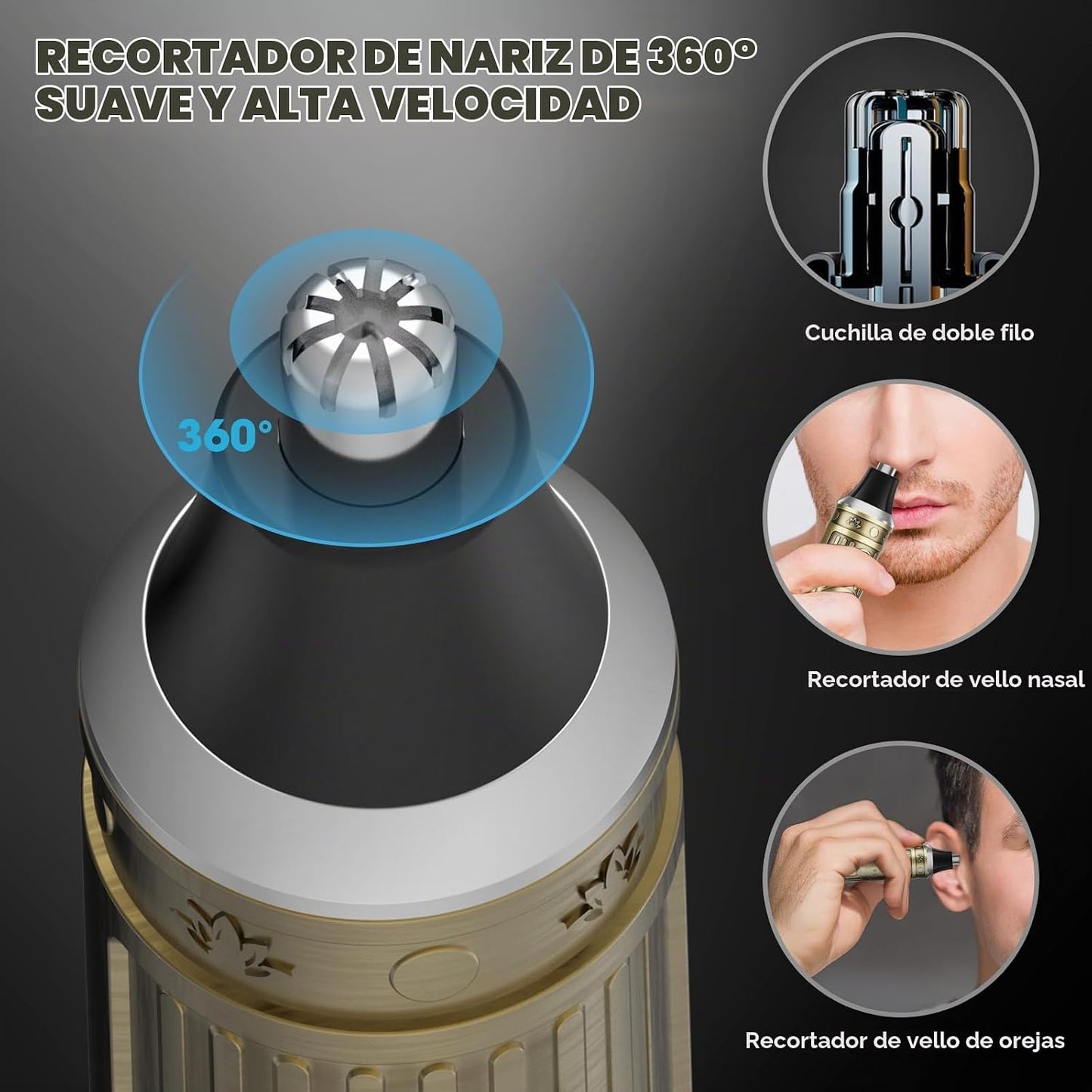 QREEYX Cortadora de pelo profesional para hombres, recortadora de b...