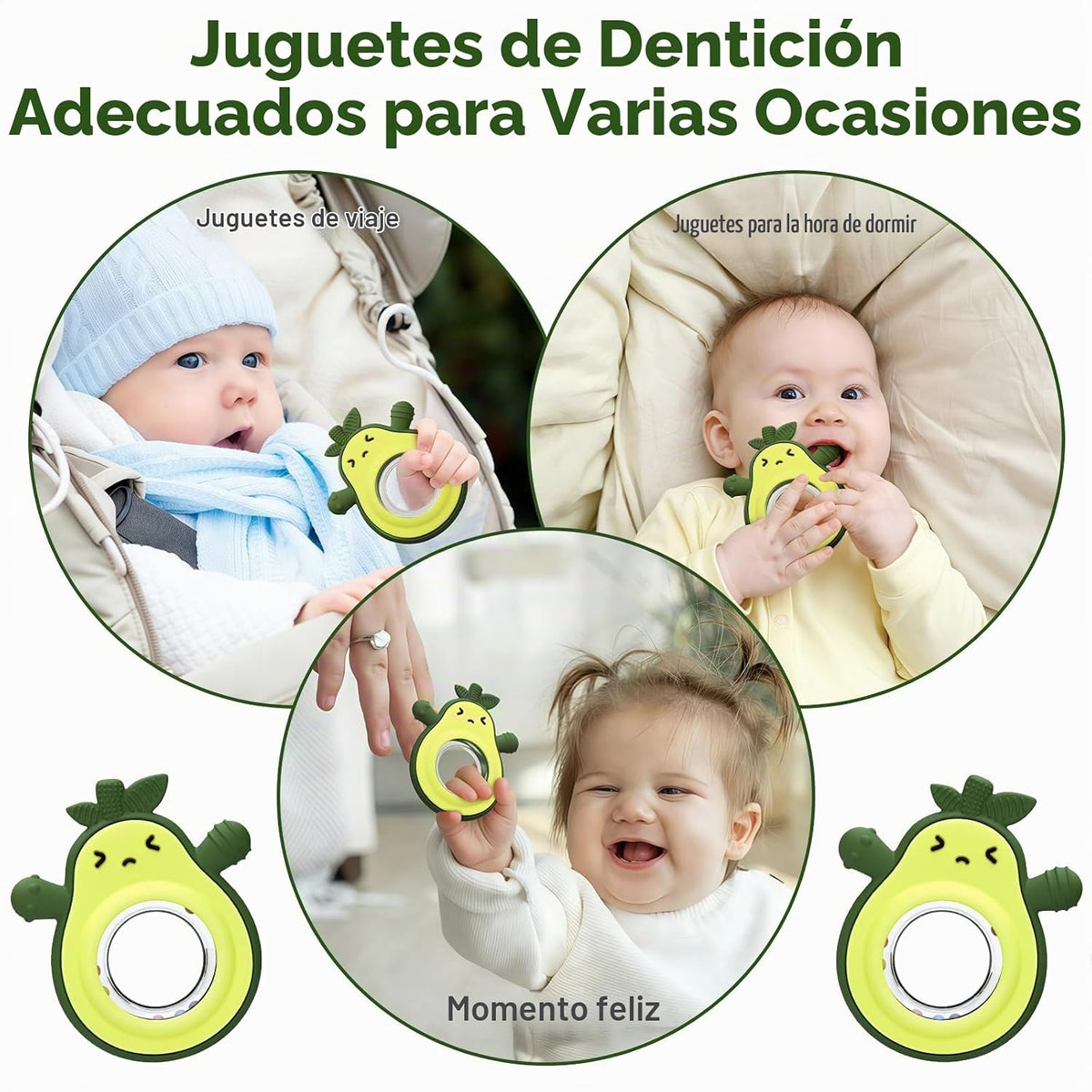 Baby Rattles - Juguete de dentición para bebés de 0 a 6 meses, dise...