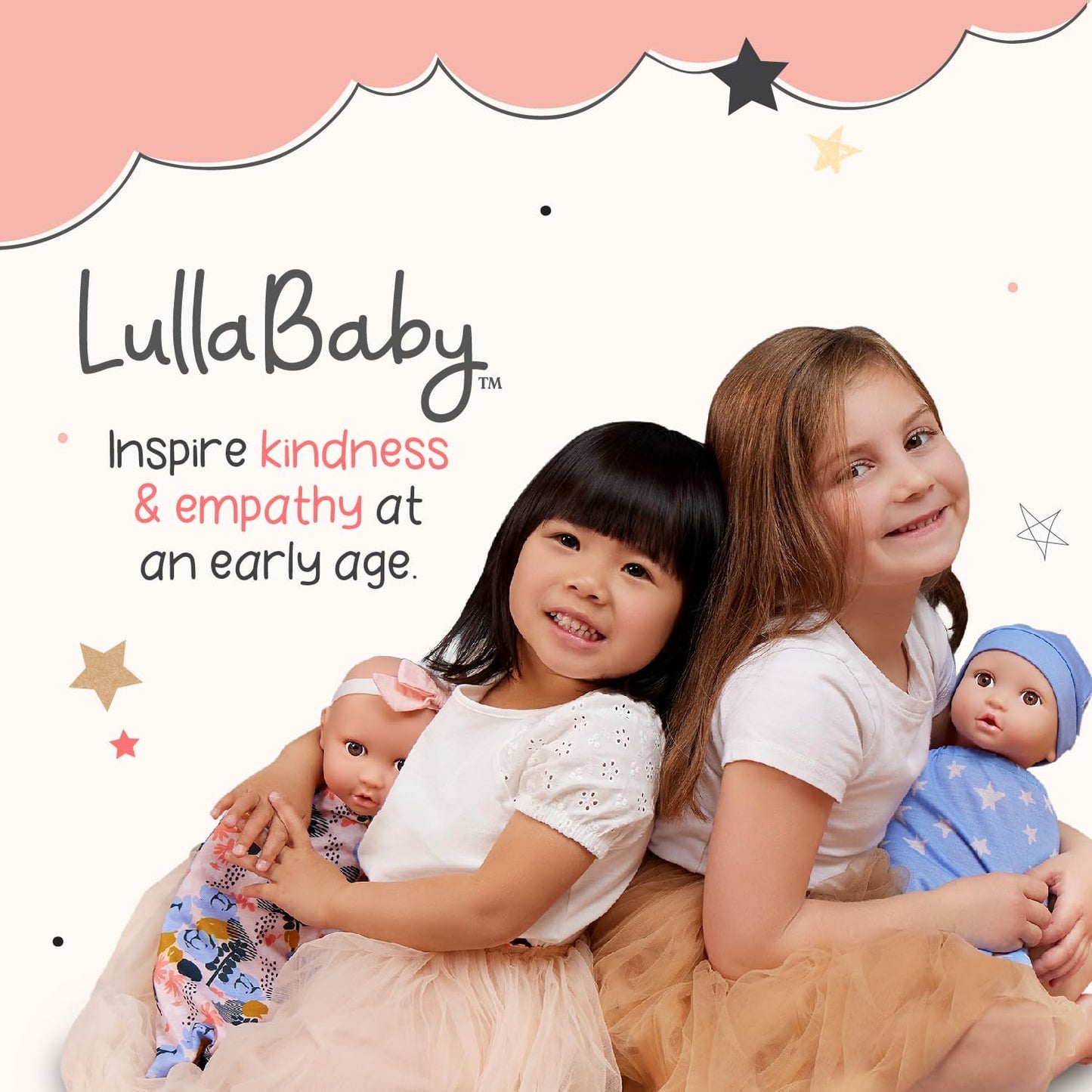 LullaBaby Juego de guardería de muñecas de bebé con muñeca de 14 pu...