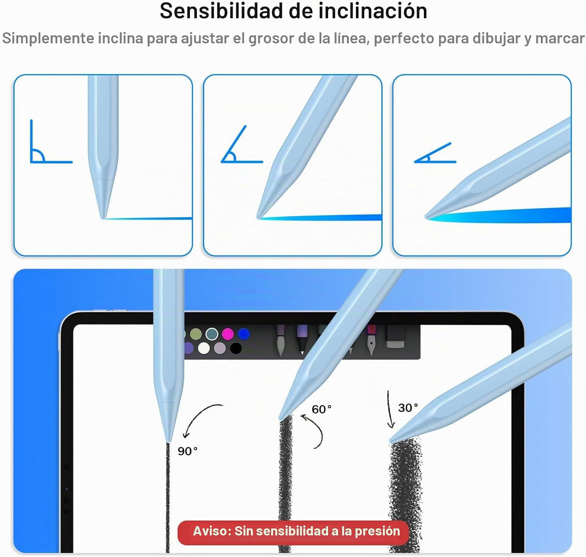 Cisteen Lápiz Táctil para iPad 2025-2018 con Carga Más Rápida, Lápi...