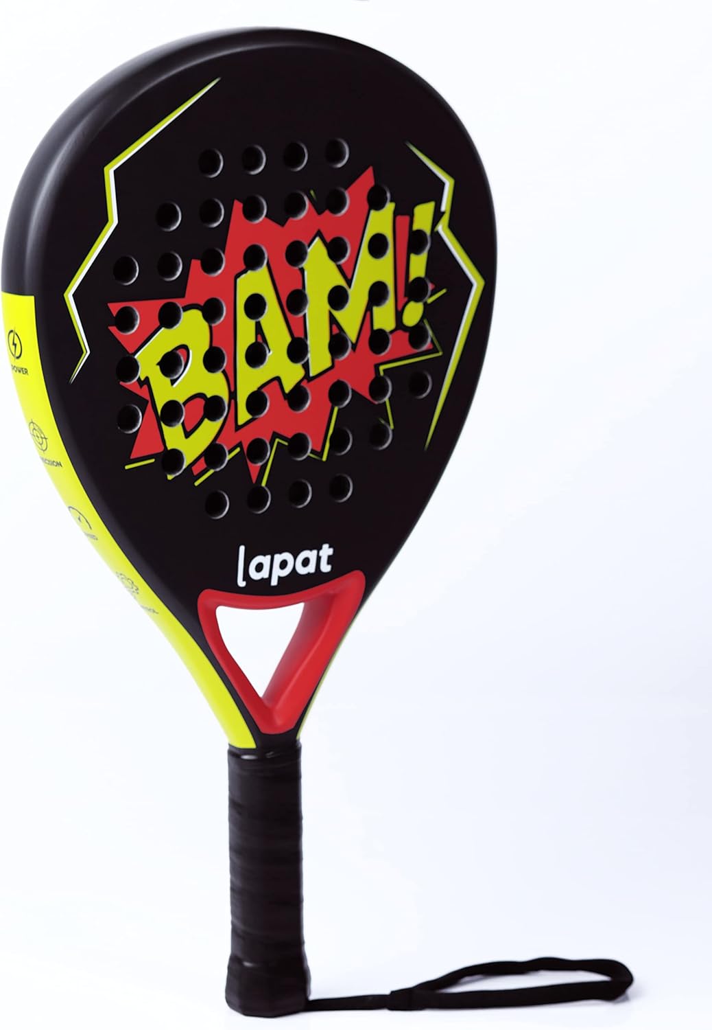 LAPAT Raqueta de pádel con bolsa de cubierta, superficie de carbono...