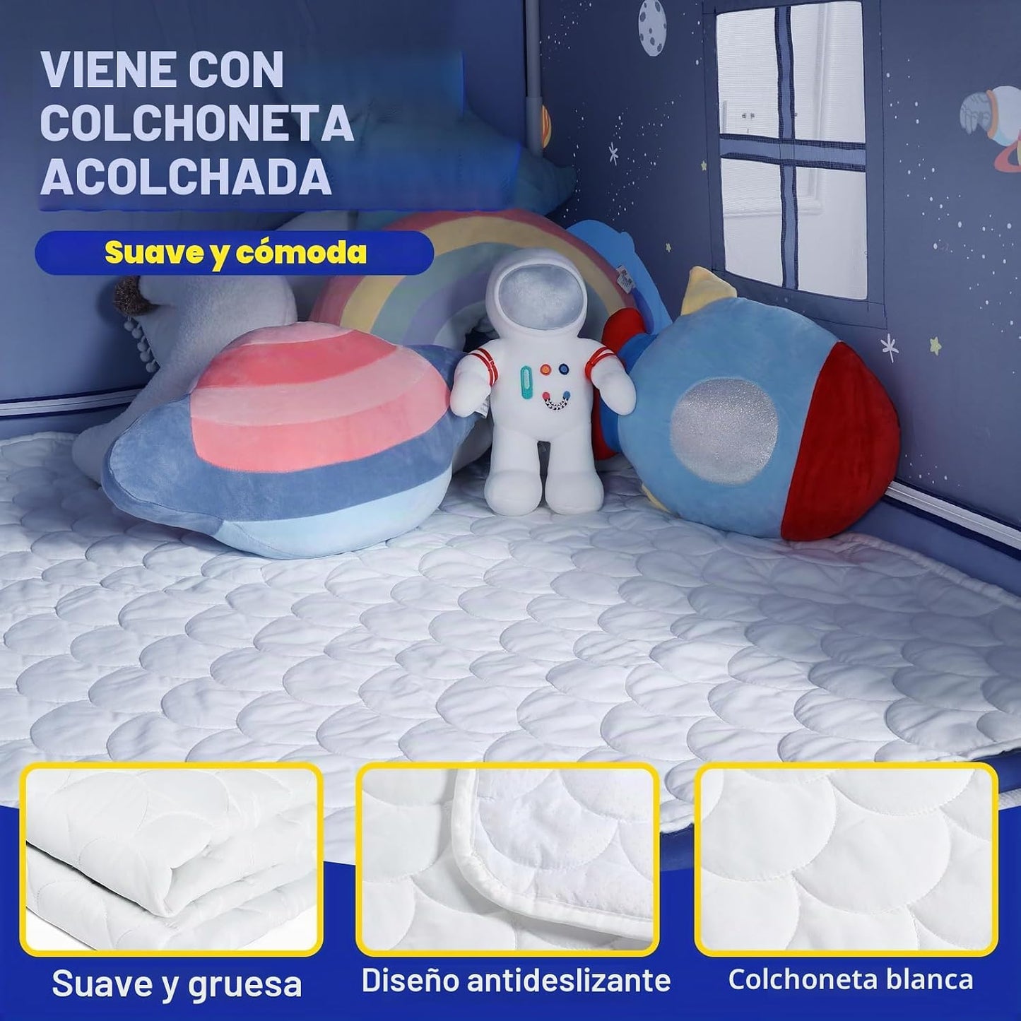 Wilwolfer Space - Tienda de campaña para niños en interior: con pas...