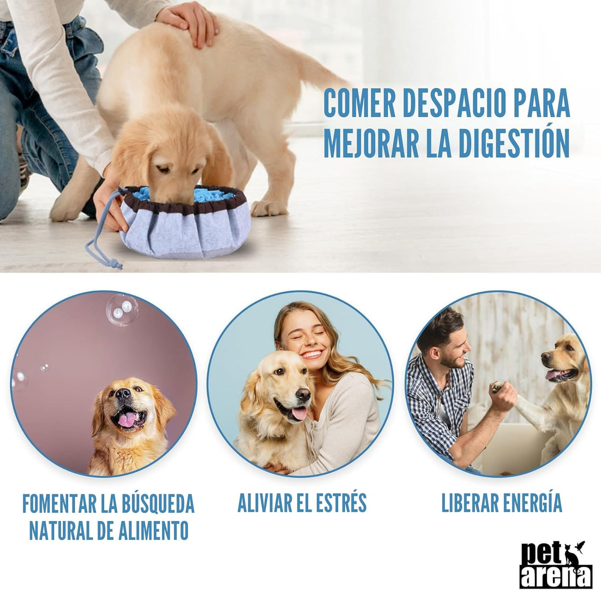 PET ARENA Alfombrilla de olfateo para perros - Juguete de rompecabe...
