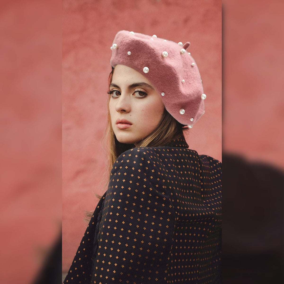 ZARSIO Boina de las mujeres perla elegante artista dulce estilo fra...