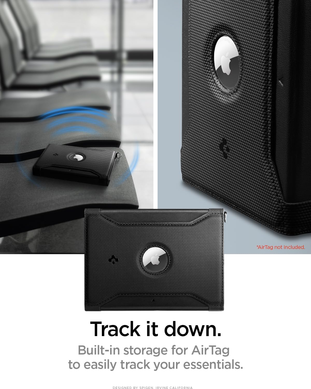 Spigen Life para pasaporte Funda para tarjeta con tecnología de blo...