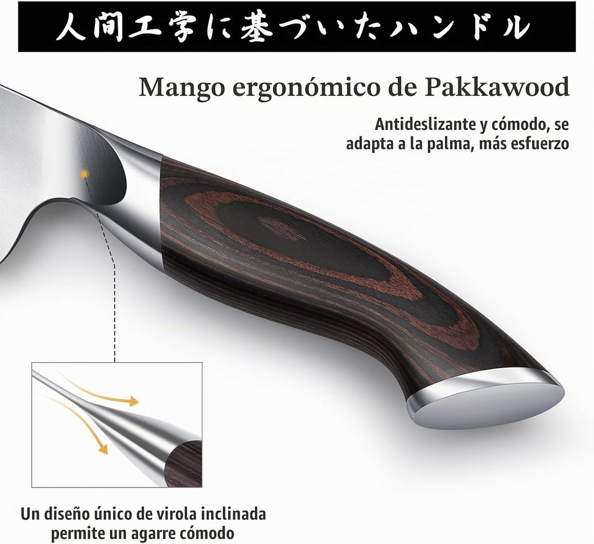 HOSHANHO Cuchillo Nakiri de 5.5 pulgadas, cuchillo de chef japonés...