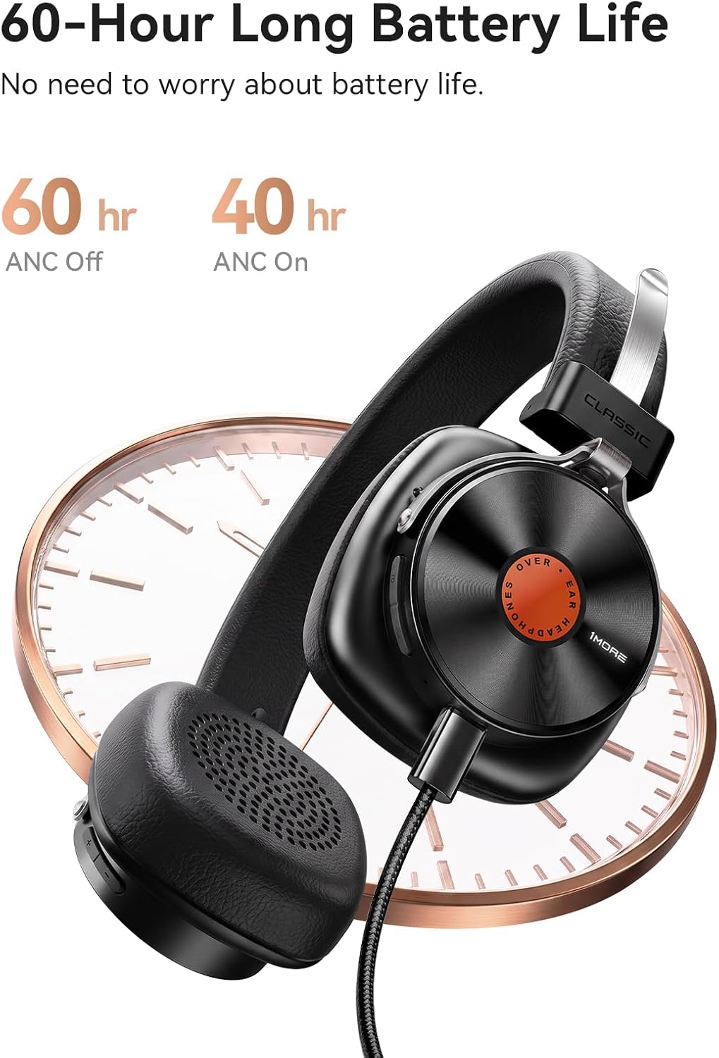 1MORE Auriculares inalámbricos clásicos HQ36, audio de alta resoluc...