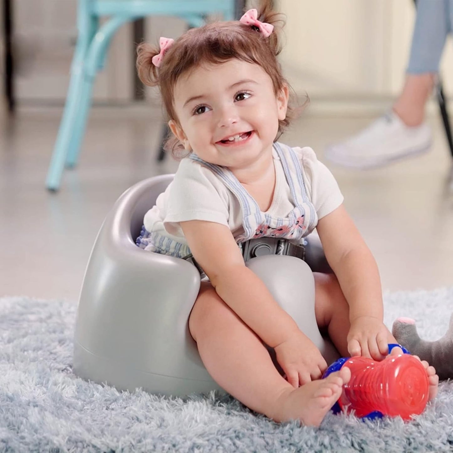 Nuby My Floor Seat - Silla de bebé portátil con cojín de espuma sua...