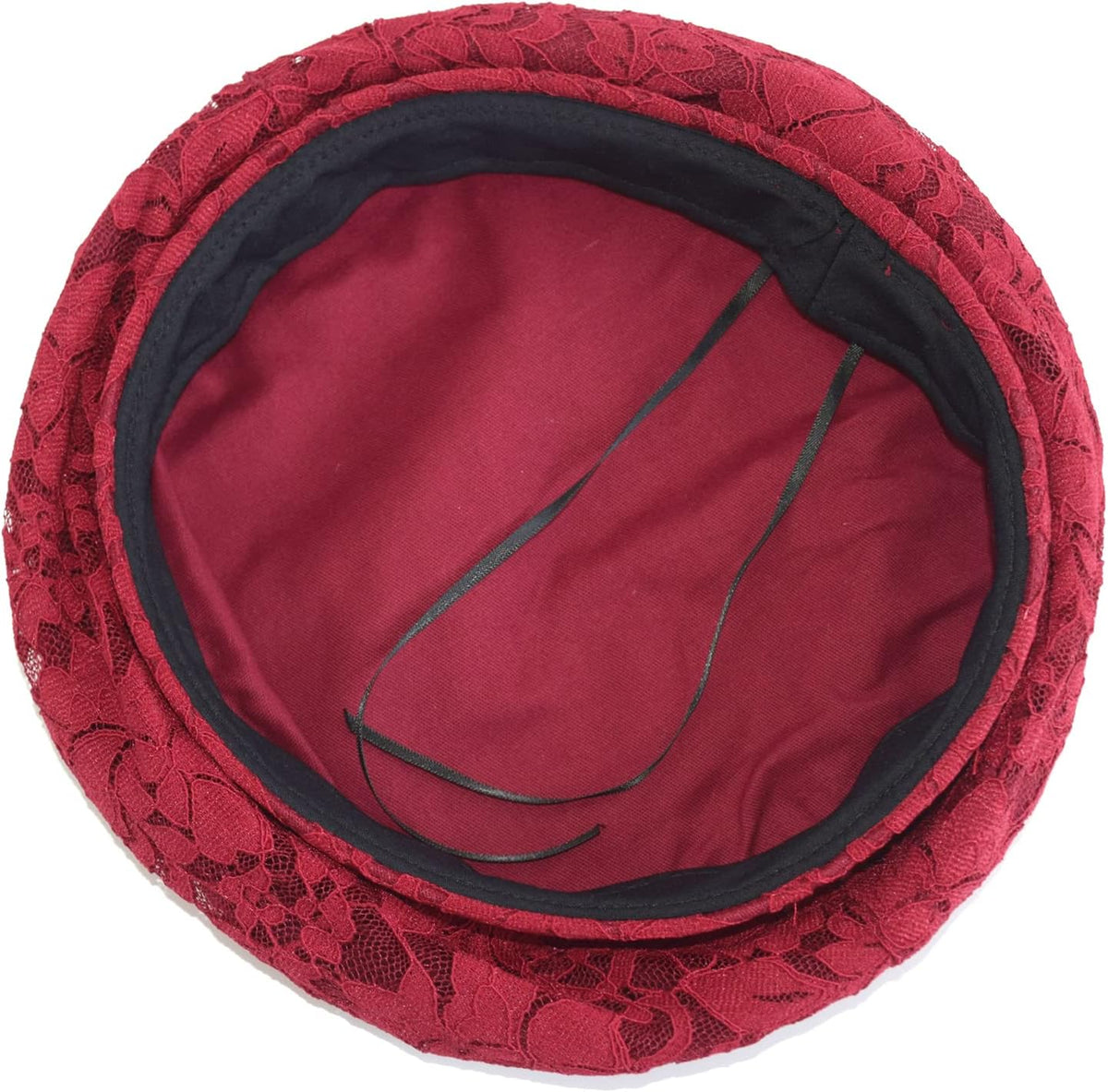 AICHUAN Boina de encaje elegante para mujer, boina de vestido franc...