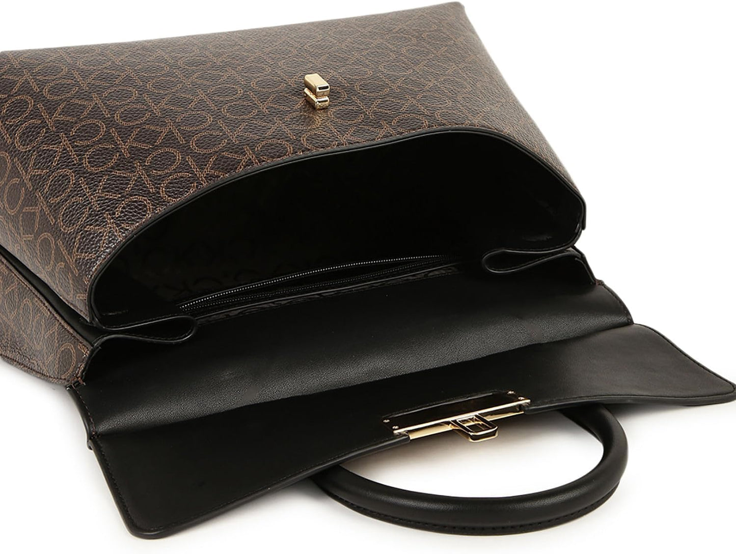Bolso Calvin Klein Becky con cierre de bloqueo giratorio para mujer...