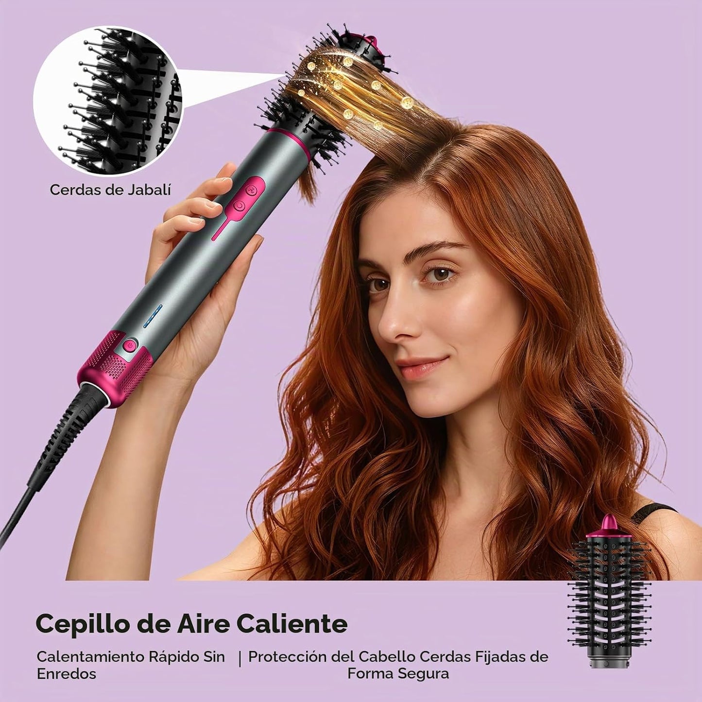 Cweixi - Juego de cepillos para secador de pelo 7 en 1, estilizador...