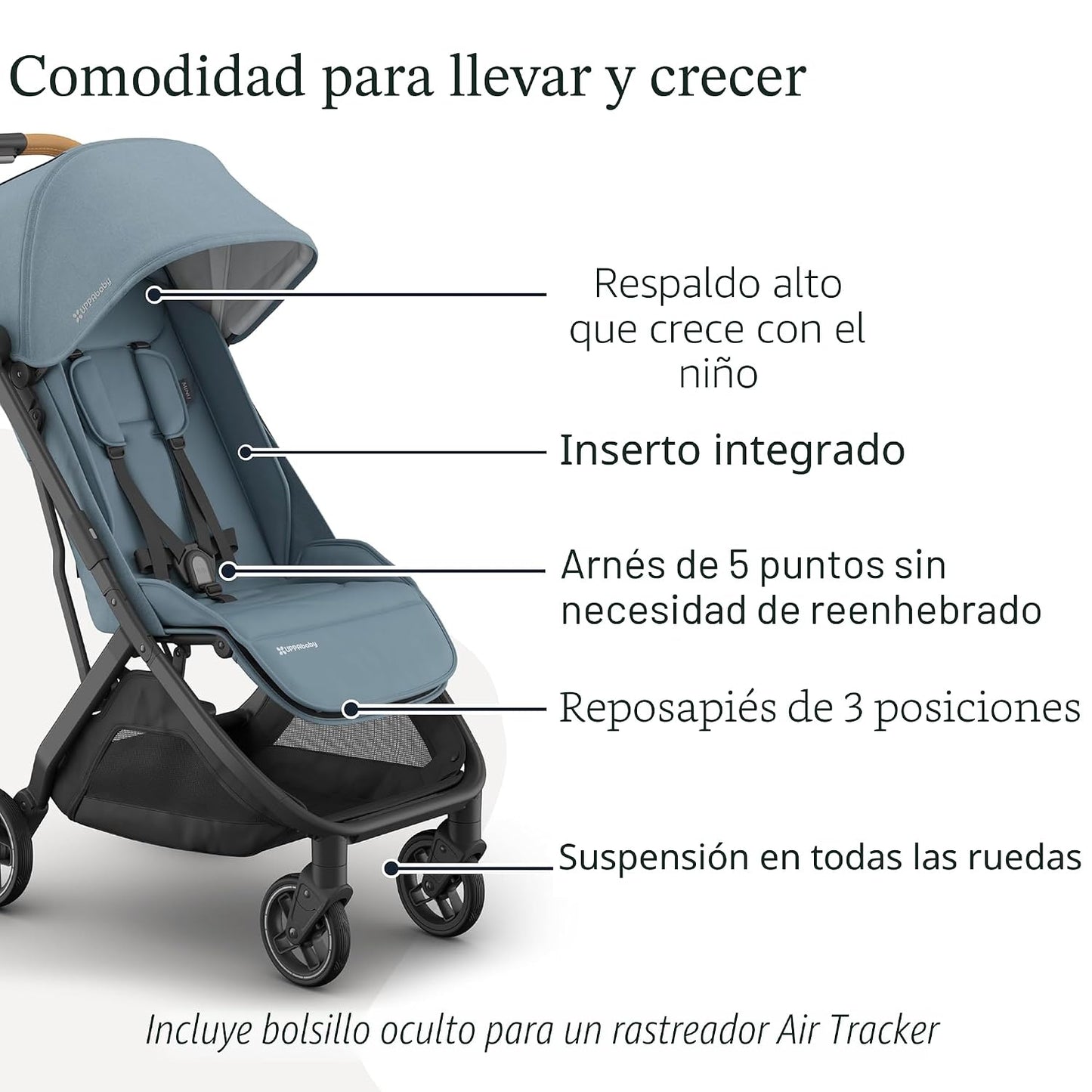 UPPAbaby Minu V3 Cochecito de viaje | Diseño ligero + compacto | Pl...