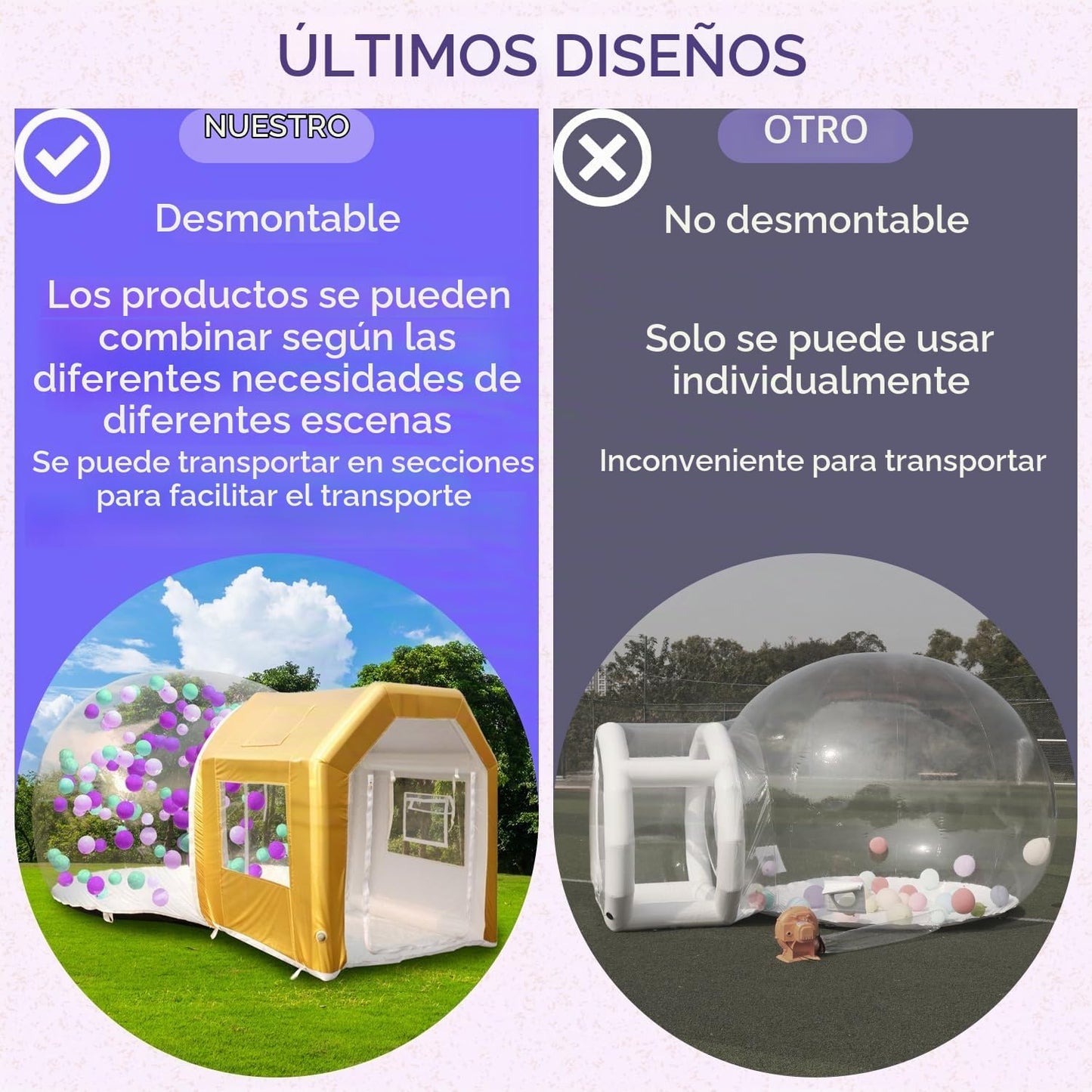 Cúpula inflable de la casa de la burbuja de 10ft para los niños, ti...