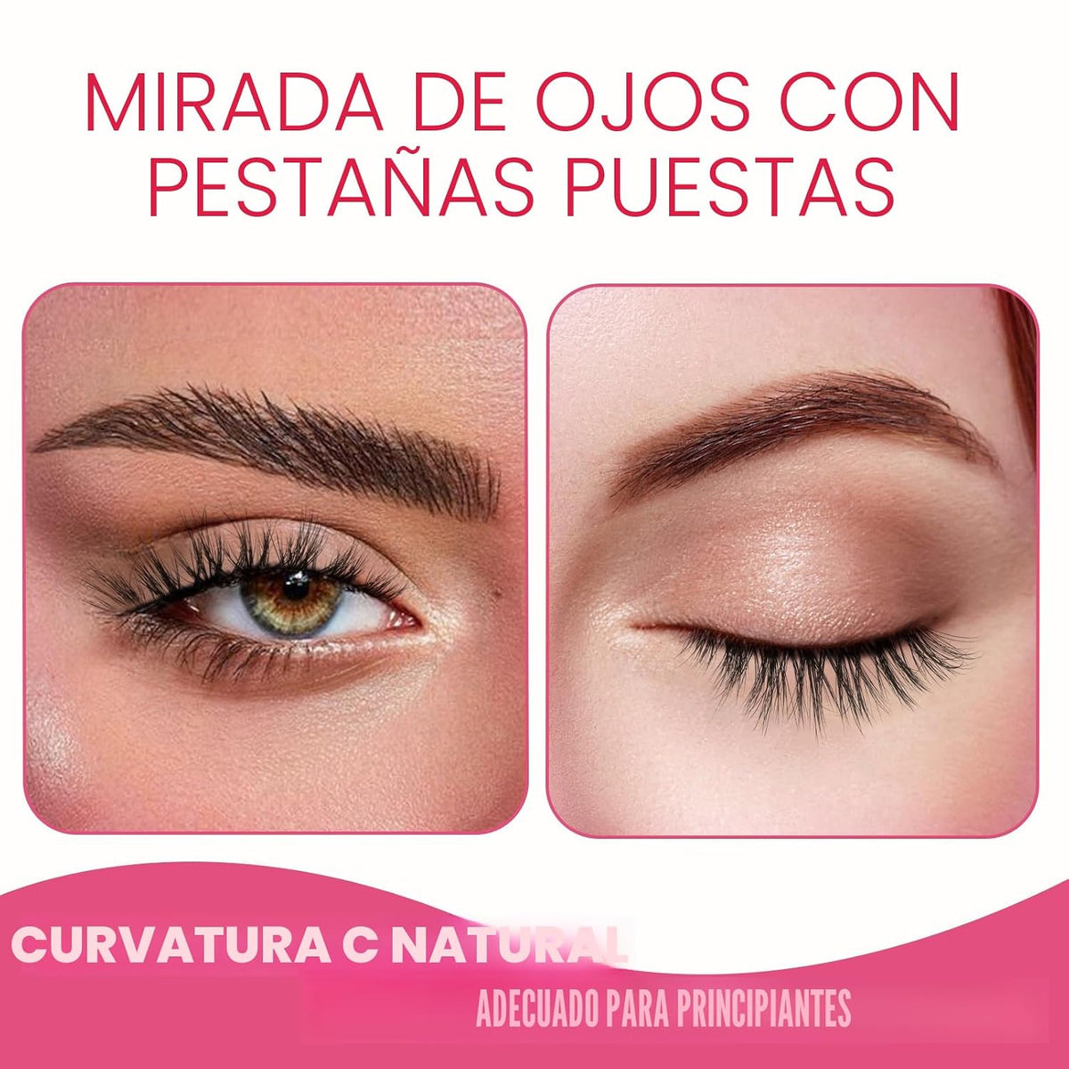 Pestañas postizas naturales, de ojo de gato, onduladas, pestañas fa...