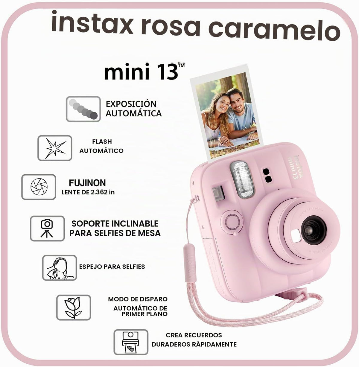Fujifilm Instax Mini 13 Cámara Instantánea 60 Películas y Accesorio...