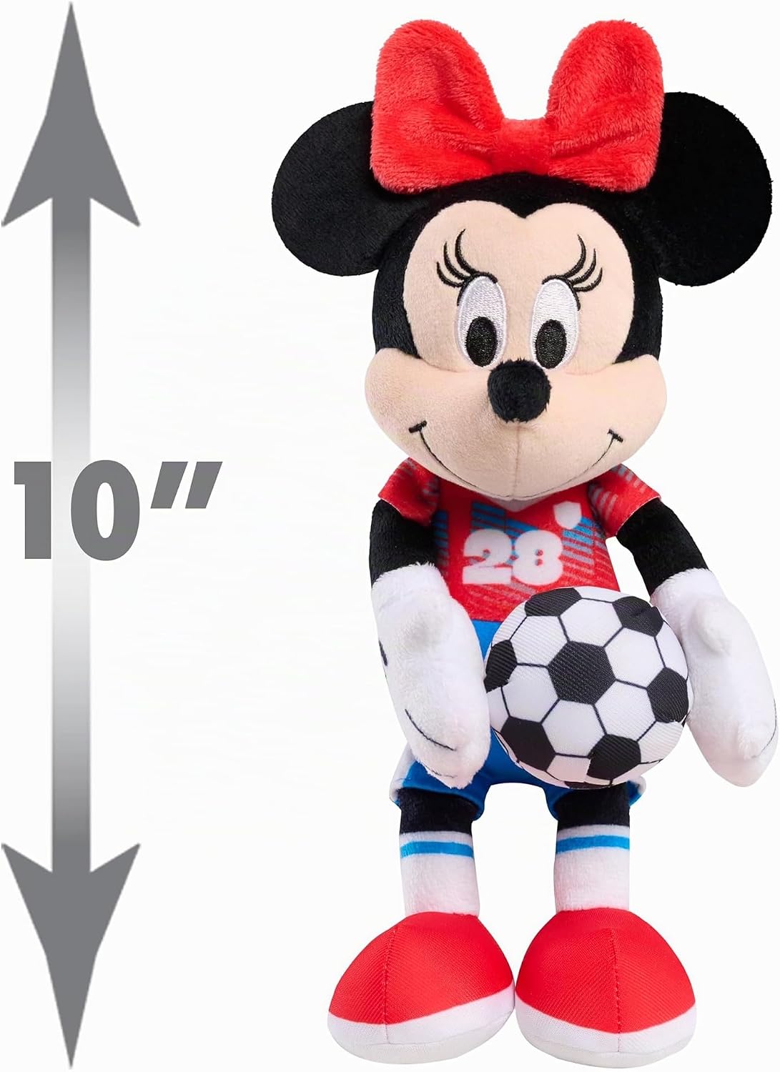 Disney Minnie Mouse Soccer - Peluche pequeño con pelota de fútbol |...