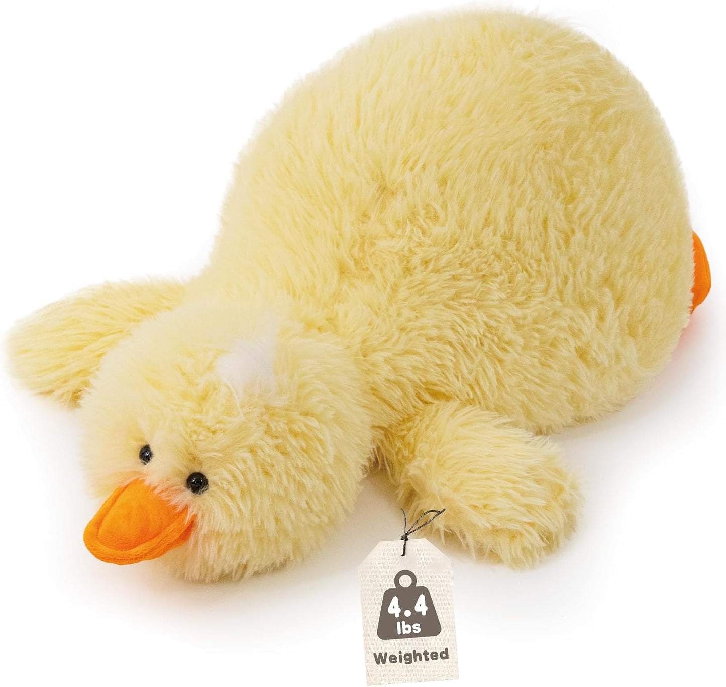 Jrystar Animales de peluche de pato amarillo, juguete de peluche de...