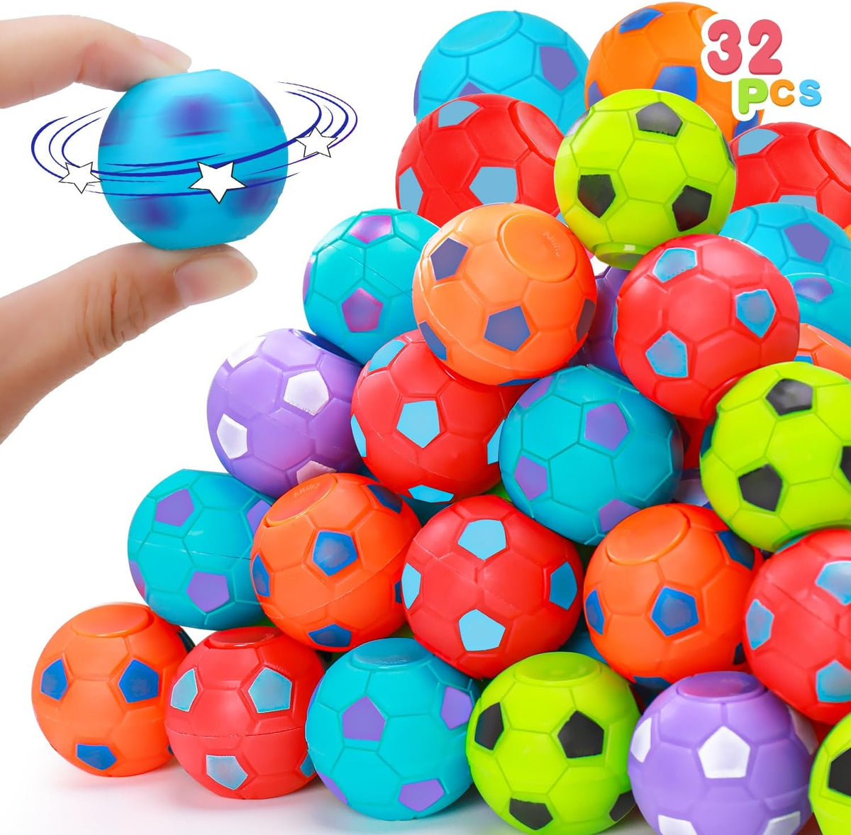 Thremhoo 32 pelotas de fútbol Fidget Spinner para niños de 4 a 8 a...