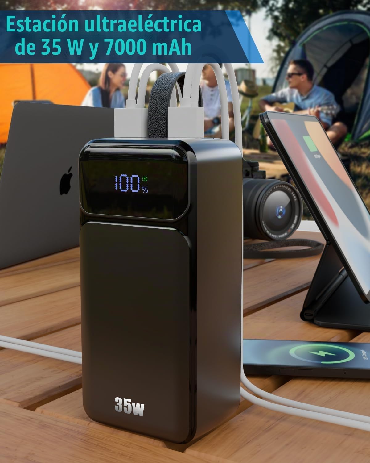 Feidyns Banco de energía de 70000 mAh, cargador portátil de carga r...